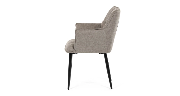 Jídelní židle TORELGAR, hnědá látka, černý kov