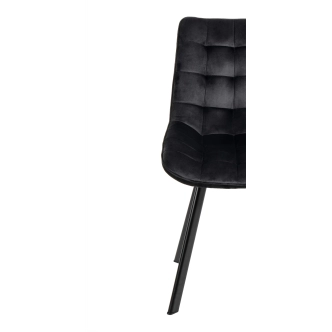 Jídelní židle TORIVEL, černá látka/kov