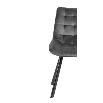 Jídelní židle TORIVEL, šedá látka/kov