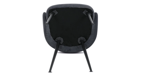 Jídelní židle TORWELCAN, šedá látka, černý kov