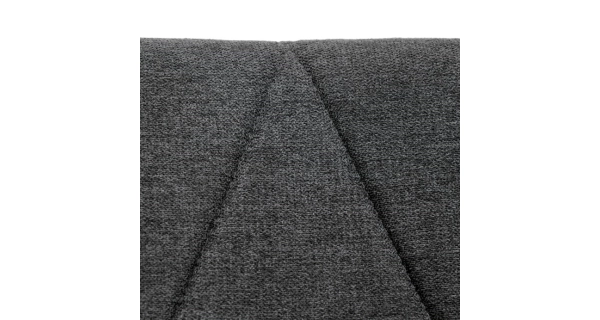 Jídelní židle TRETRE, šedá látka, černé kovové nohy