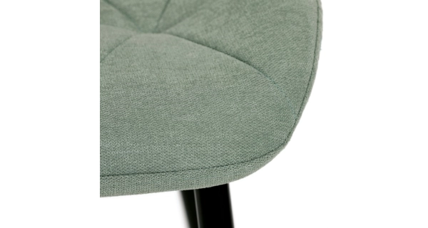 Jídelní židle TRETRE, zelená látka, černé kovové nohy