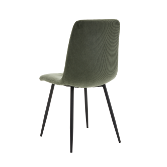 Jídelní židle VALTI, zelená látka/kov
