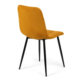 Jídelní židle VALTI, žlutá látka/kov