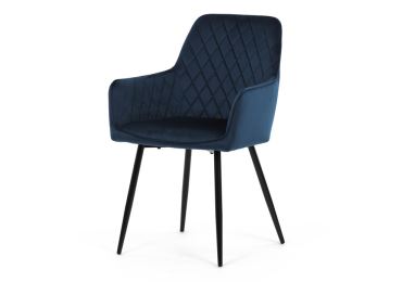 Jídelní židle VERLO, modrá sametová látka