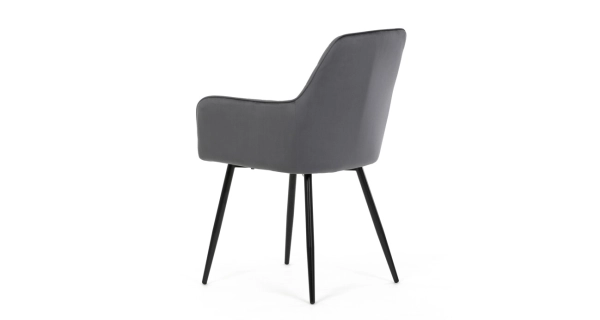 Jídelní židle VERLO, šedá sametová látka