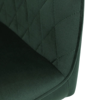 Jídelní židle VERLO, zelená sametová látka