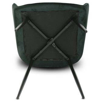 Jídelní židle VERLO, zelená sametová látka