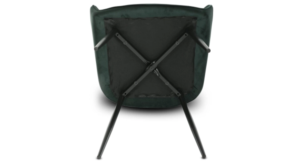 Jídelní židle VERLO, zelená sametová látka