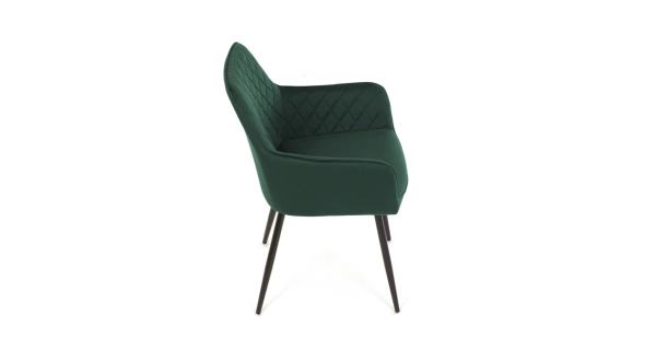 Jídelní židle VERLO, zelená sametová látka