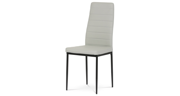 Jídelní židle VIRCHOW, stříbrná ekokůže