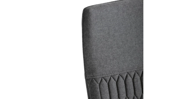 Jídelní židle VOLMARIS, šedá látka, černý kov