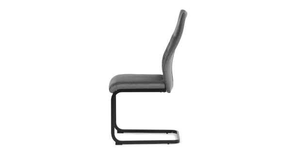 Jídelní židle VOLMARIS, šedá látka, černý kov