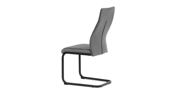 Jídelní židle VOLMARIS, šedá látka, černý kov