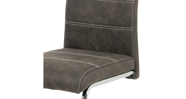 Jídelní židle WEBBIAN, antracit látka/chrom