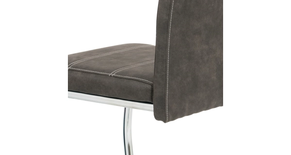 Jídelní židle WEBBIAN, antracit látka/chrom