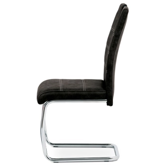 Jídelní židle WEBBIAN, černá látka/chrom