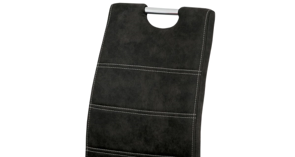 Jídelní židle WEBBIAN, černá látka/chrom