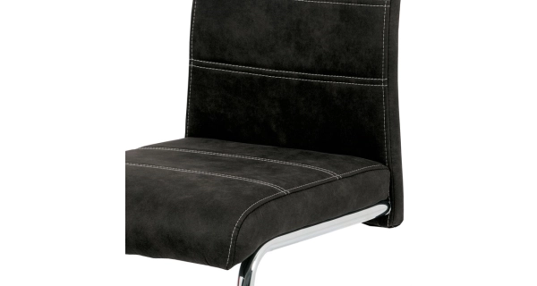 Jídelní židle WEBBIAN, černá látka/chrom