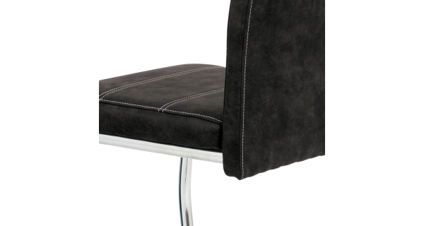 Jídelní židle WEBBIAN, černá látka/chrom