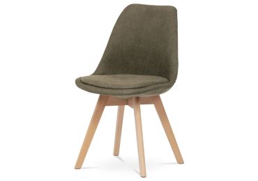 Jídelní židle WELROSEL, hnědá látka, buk