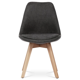 Jídelní židle WELROSEL, šedá látka, buk