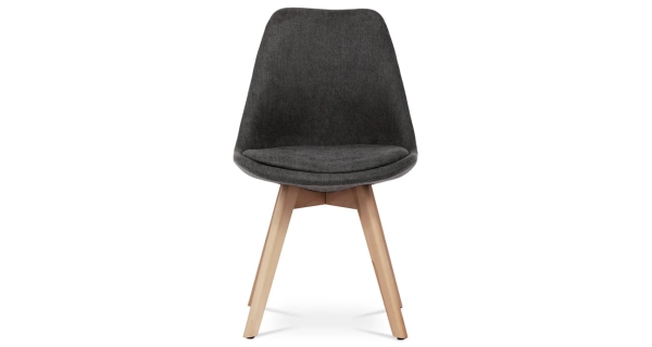 Jídelní židle WELROSEL, šedá látka, buk