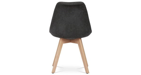 Jídelní židle WELROSEL, šedá látka, buk