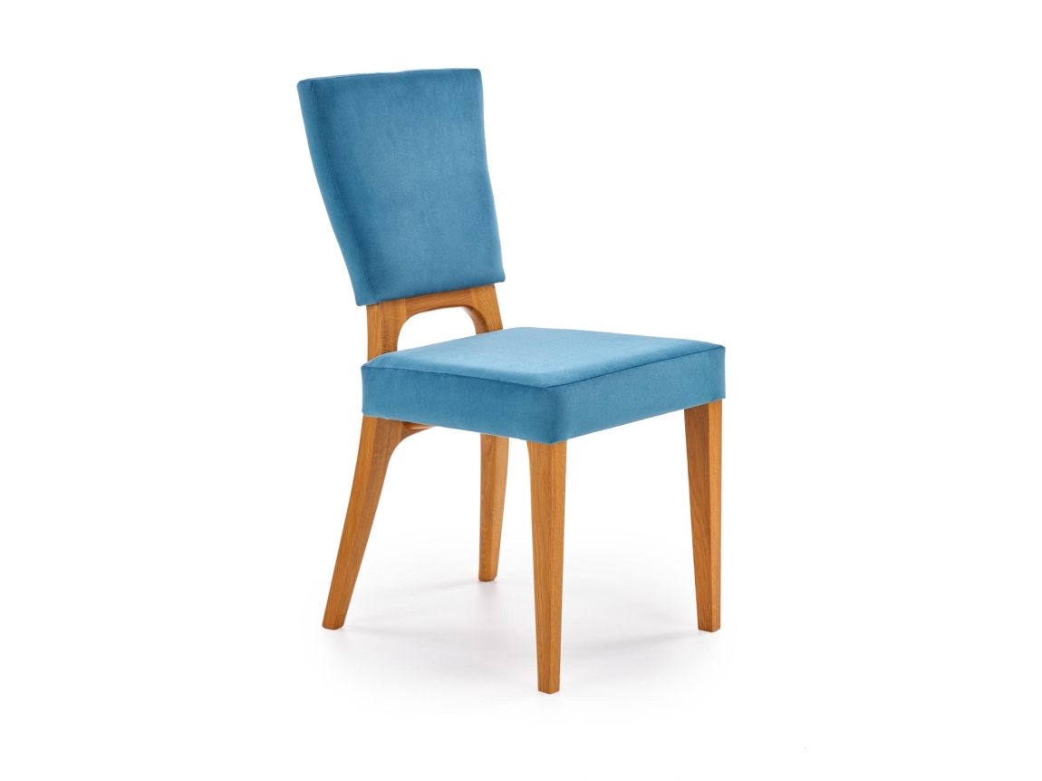 Levně Jídelní židle TIGURUM, modrá/dub medový