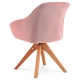 Jídelní židle WEPENER, růžová/masiv buk