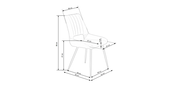 Jídelní židle WHITAKER, šedá