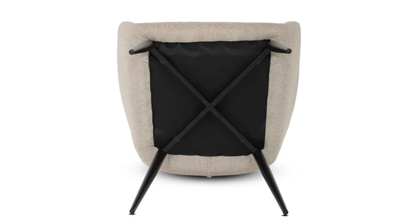 Jídelní židle XERELIV, krémová látka, černý kov