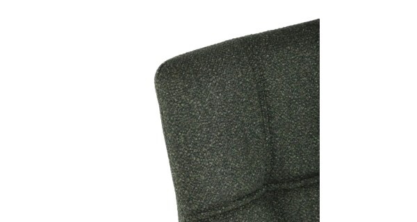 Jídelní židle XERELIV, zelená látka, černý kov