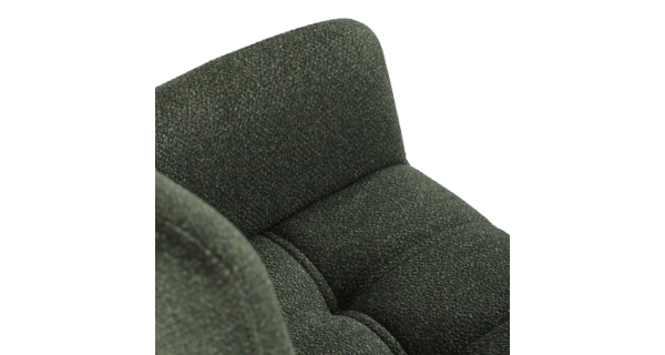 Jídelní židle XERELIV, zelená látka, černý kov