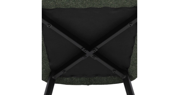 Jídelní židle XERELIV, zelená látka, černý kov