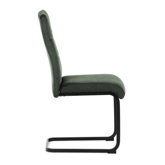 Jídelní židle XERORKAL, zelený samet, černý kov