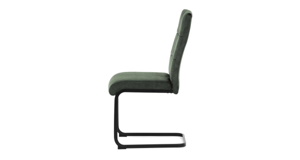 Jídelní židle XERORKAL, zelený samet, černý kov