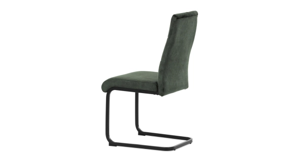 Jídelní židle XERORKAL, zelený samet, černý kov