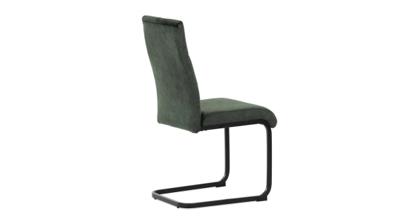 Jídelní židle XERORKAL, zelený samet, černý kov