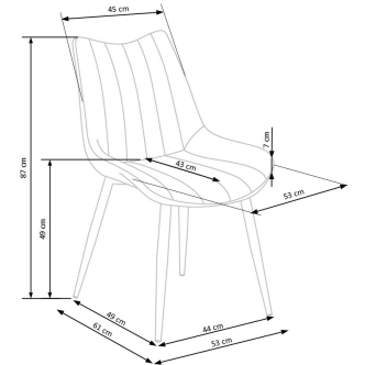 Jídelní židle YUCAIPA, tmavě zelená