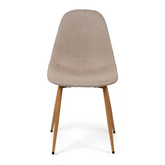 Jídelní židle ZENMO, béžová látka/kov