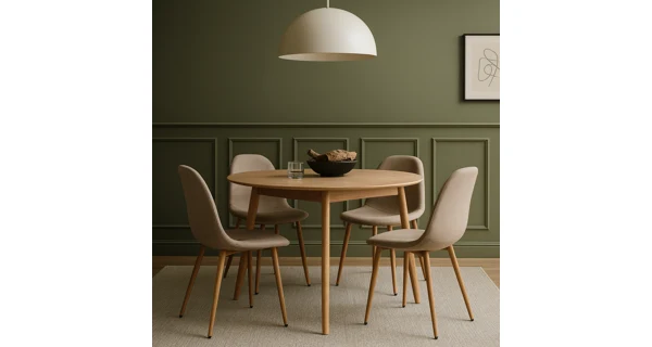 Jídelní židle ZENMO, béžová látka/kov