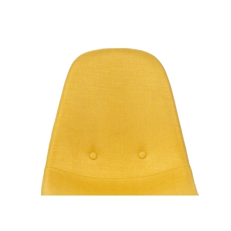 Jídelní židle ZENMO, žlutá látka/kov