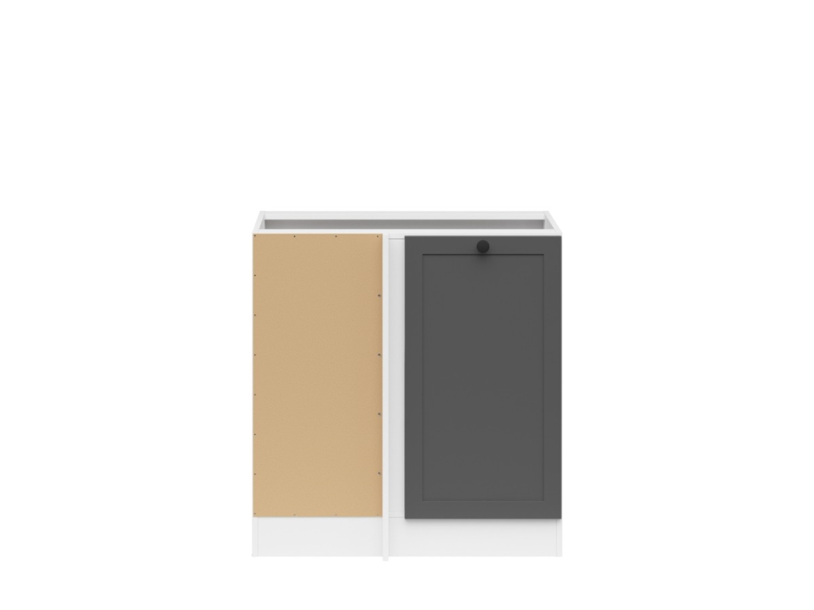 Levně JAMISON, skříňka dolní rohová 100 cm bez pracovní desky, levá, bílá/grafit