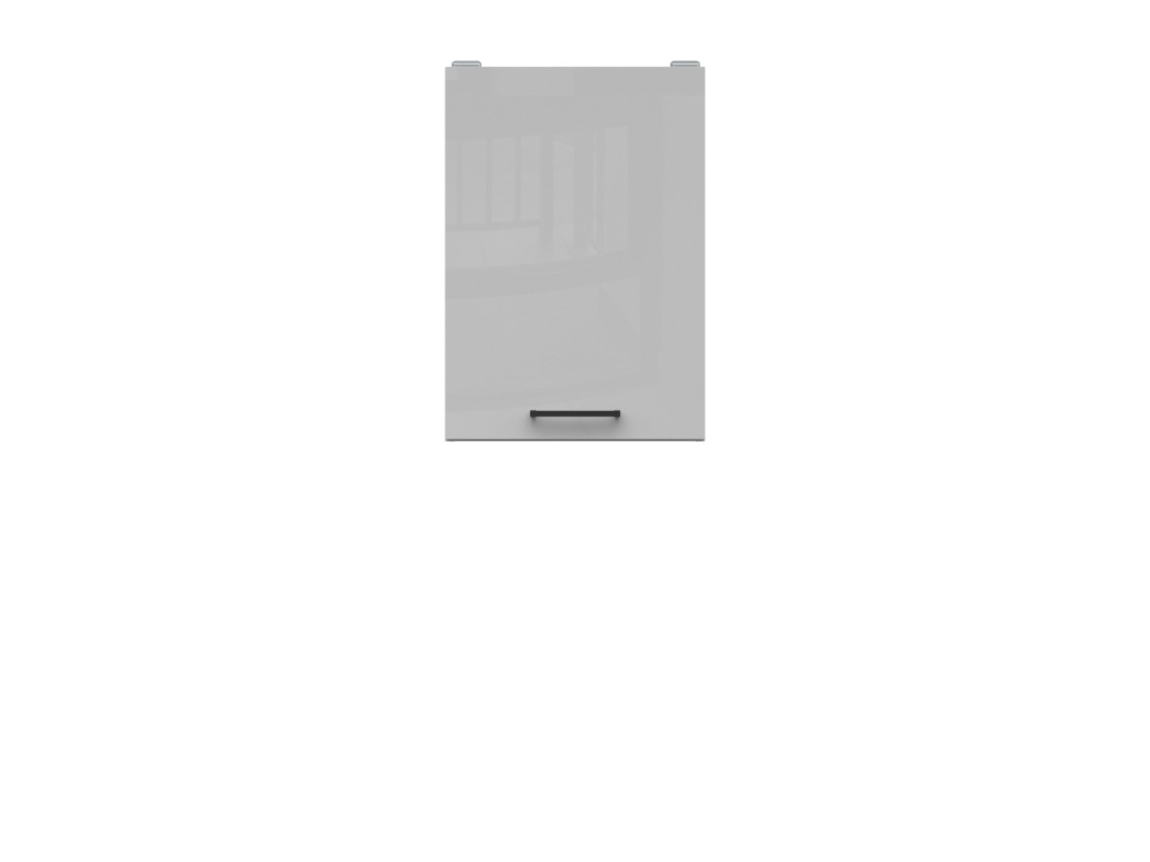 JAMISON, skříňka horní 40 cm, bílá/světle šedý lesk 