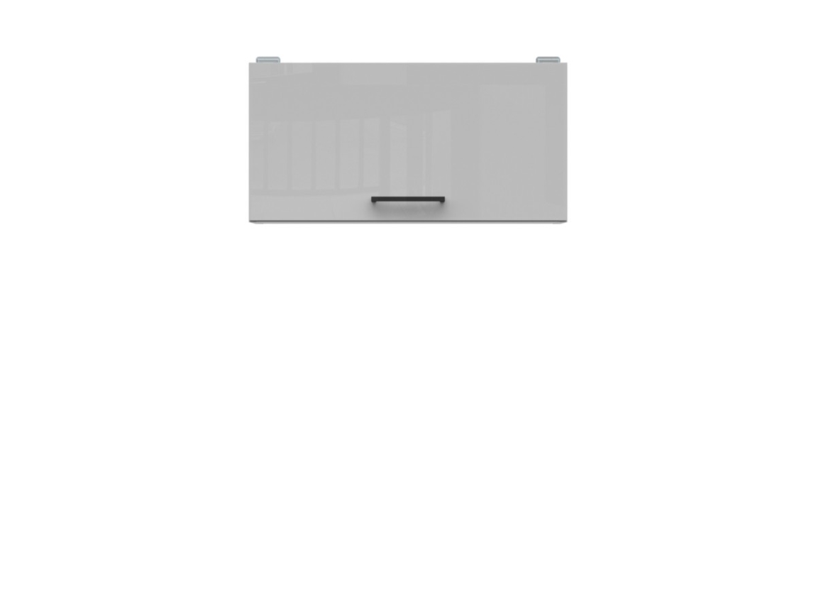 JAMISON, skříňka nad digestoř 60 cm, bílá/světle šedý lesk 