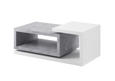 KAGOSHI konferenční stolek, bílá/beton colorado