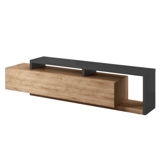 KAGOSHI obývací stěna, antracit/dub ribbec