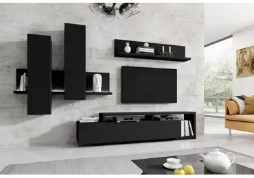 KAGOSHI obývací stěna, černý supermat
