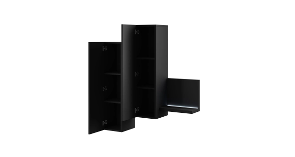 KAGOSHI závěsná vitrína, černý supermat